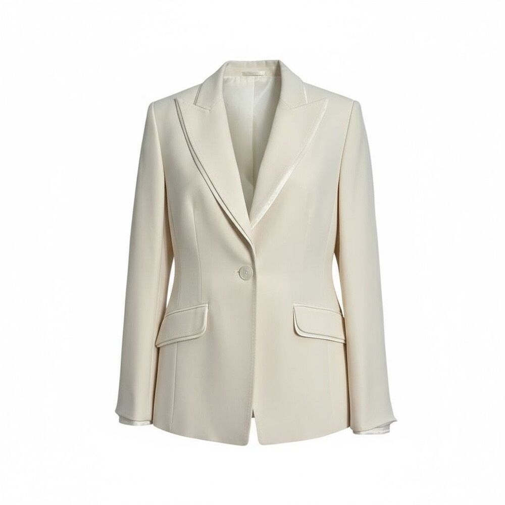 Sutton Studio Silk Single Button Collared Lined L… - image 1